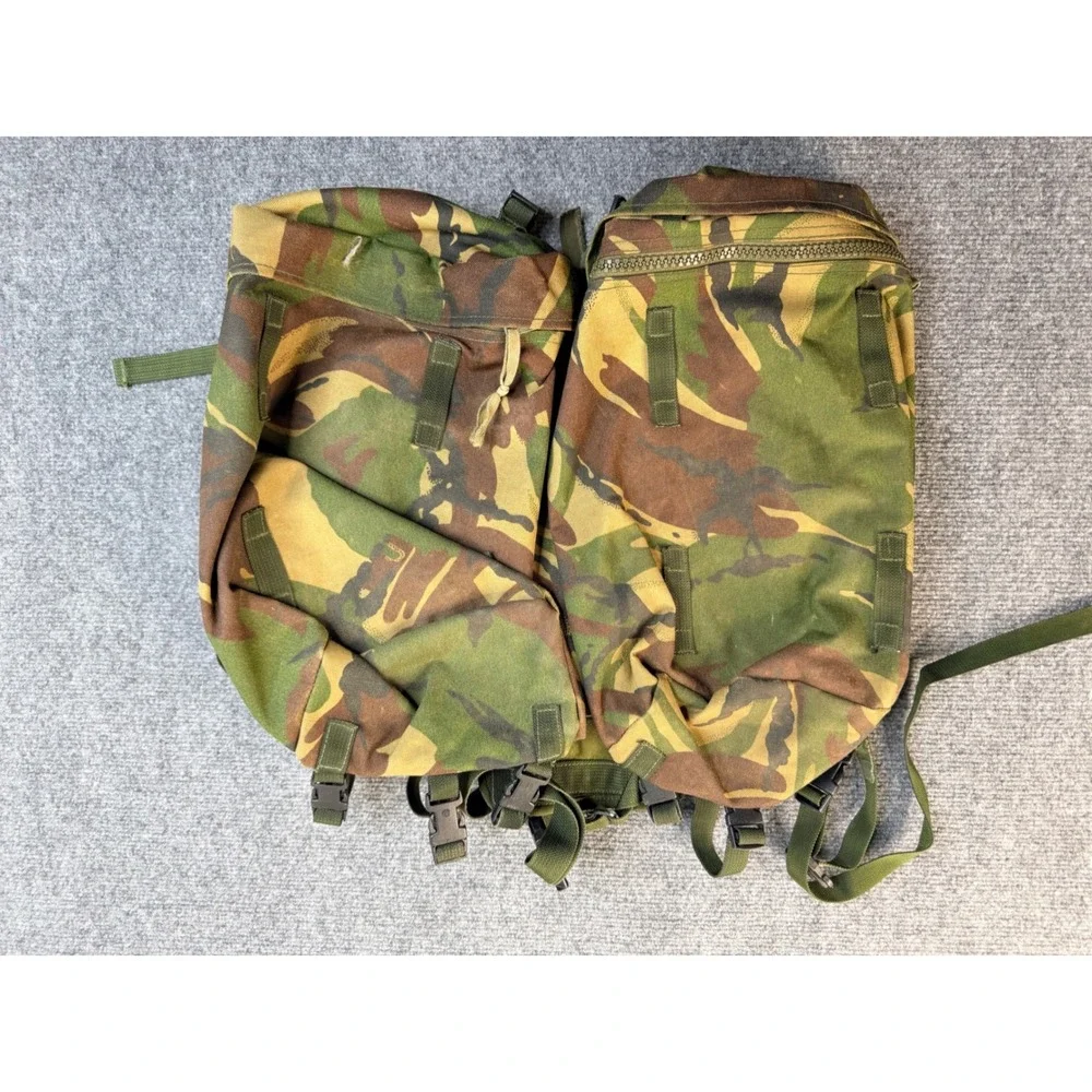 Vintage 1995 Seyntex British Military DPM IRR Rucksack Side Pouches & Yoke Set